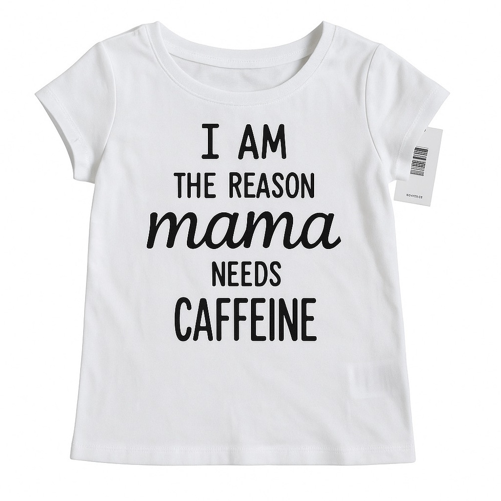 The Children's Place White Tee with Fun Black Print